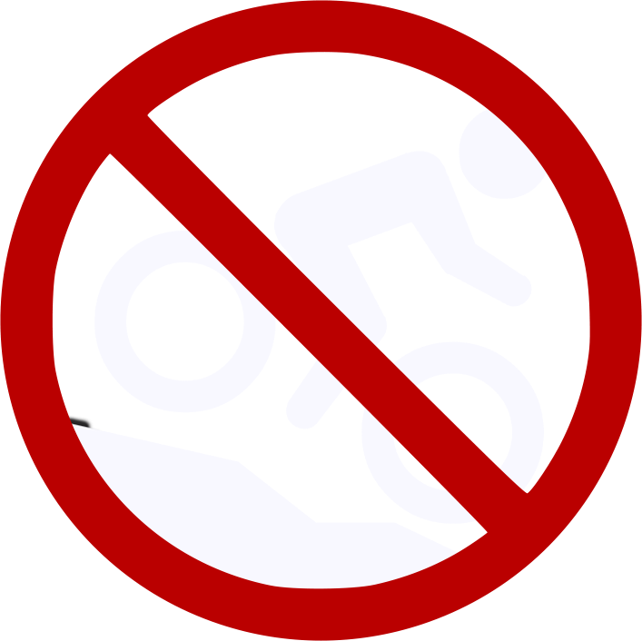 No bikes